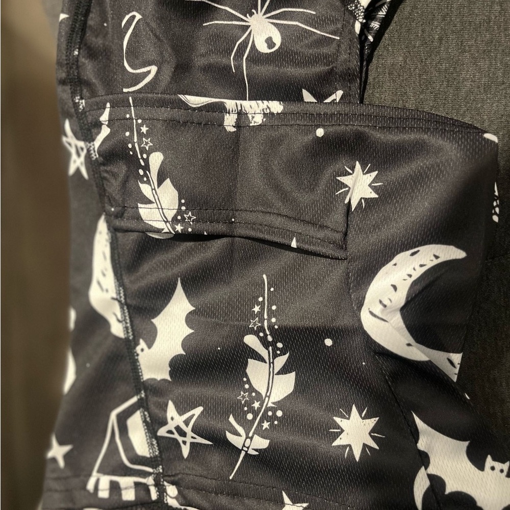 Ski mask black and white printed designs. Casual wear
